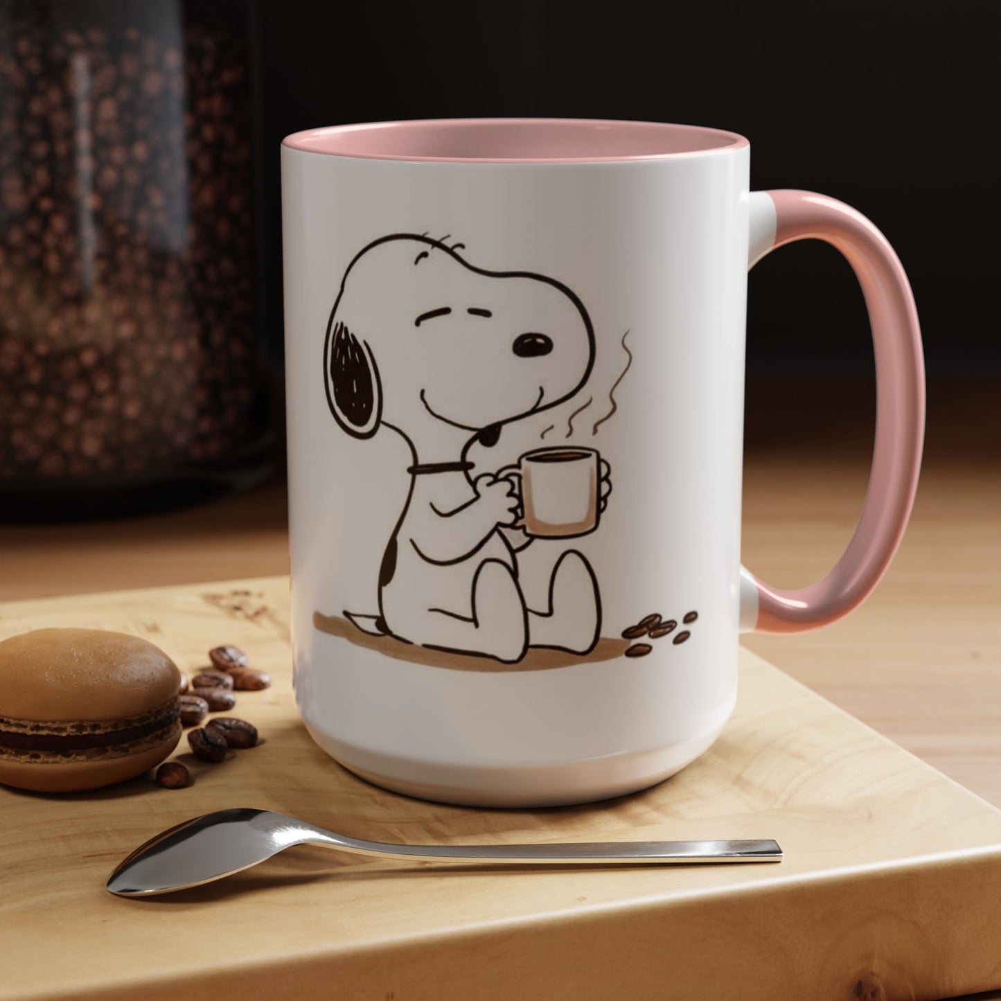 Snoopy Coffee Mug – Cute Peanuts Character Accent Ceramic Mug (11/15 oz)