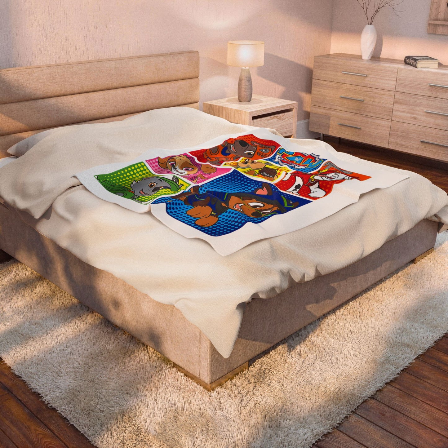 PAW Patrol Velveteen Plush Blanket — Kids’ Cozy Character Throw