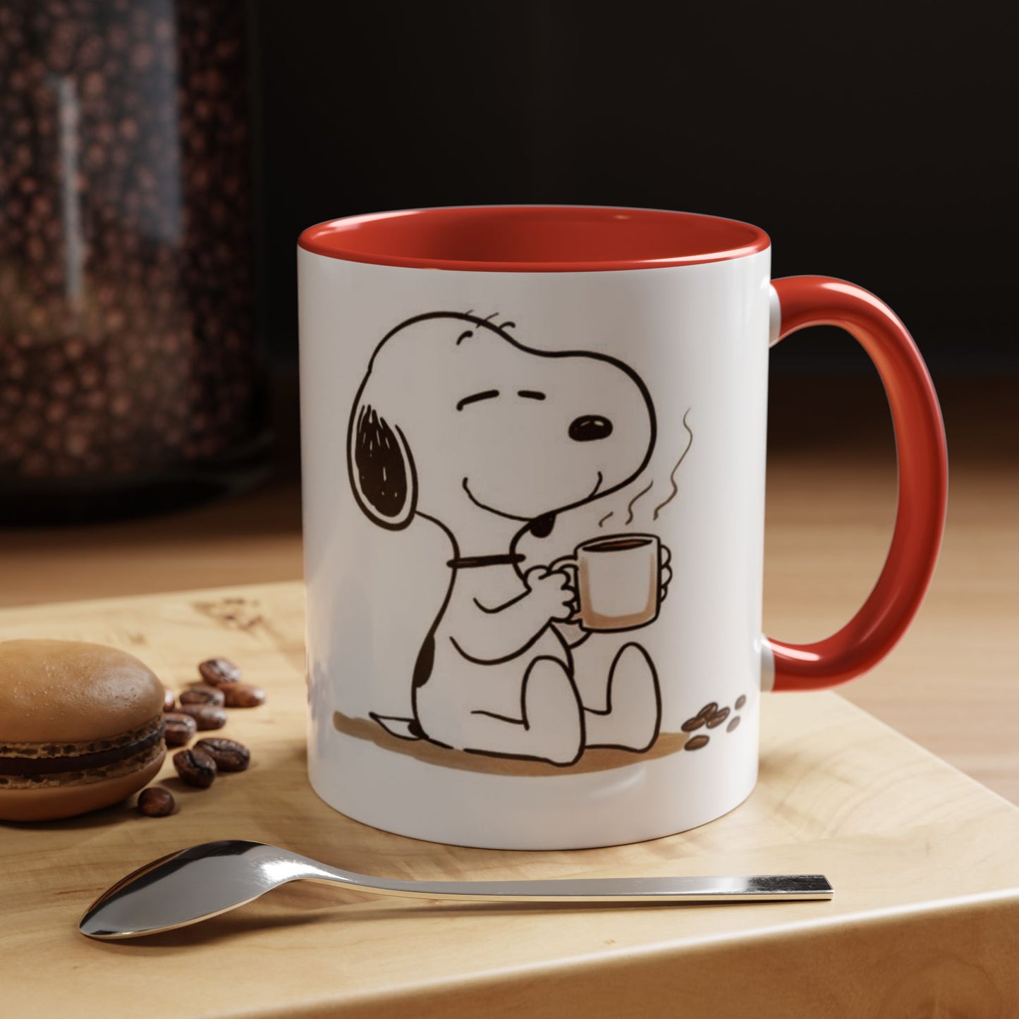 Snoopy Coffee Mug – Cute Peanuts Character Accent Ceramic Mug (11/15 oz)