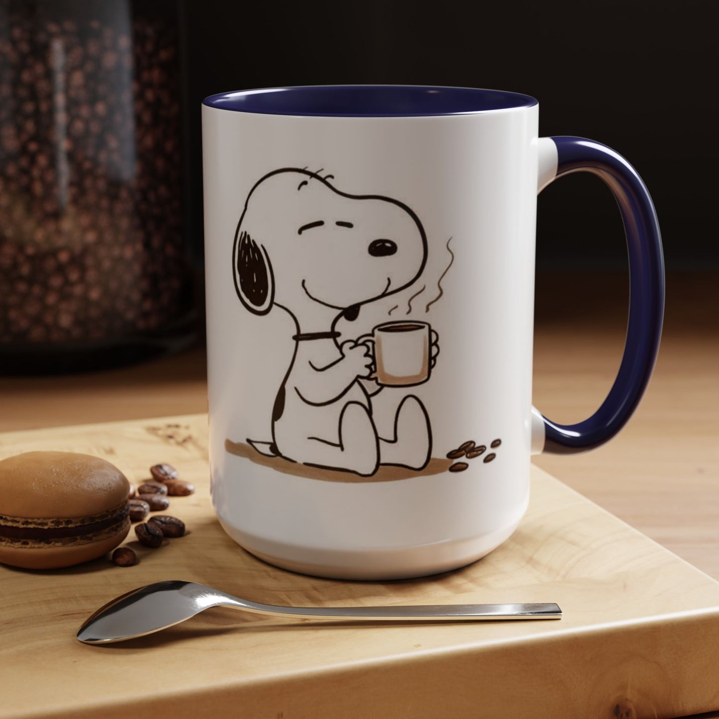 Snoopy Coffee Mug – Cute Peanuts Character Accent Ceramic Mug (11/15 oz)