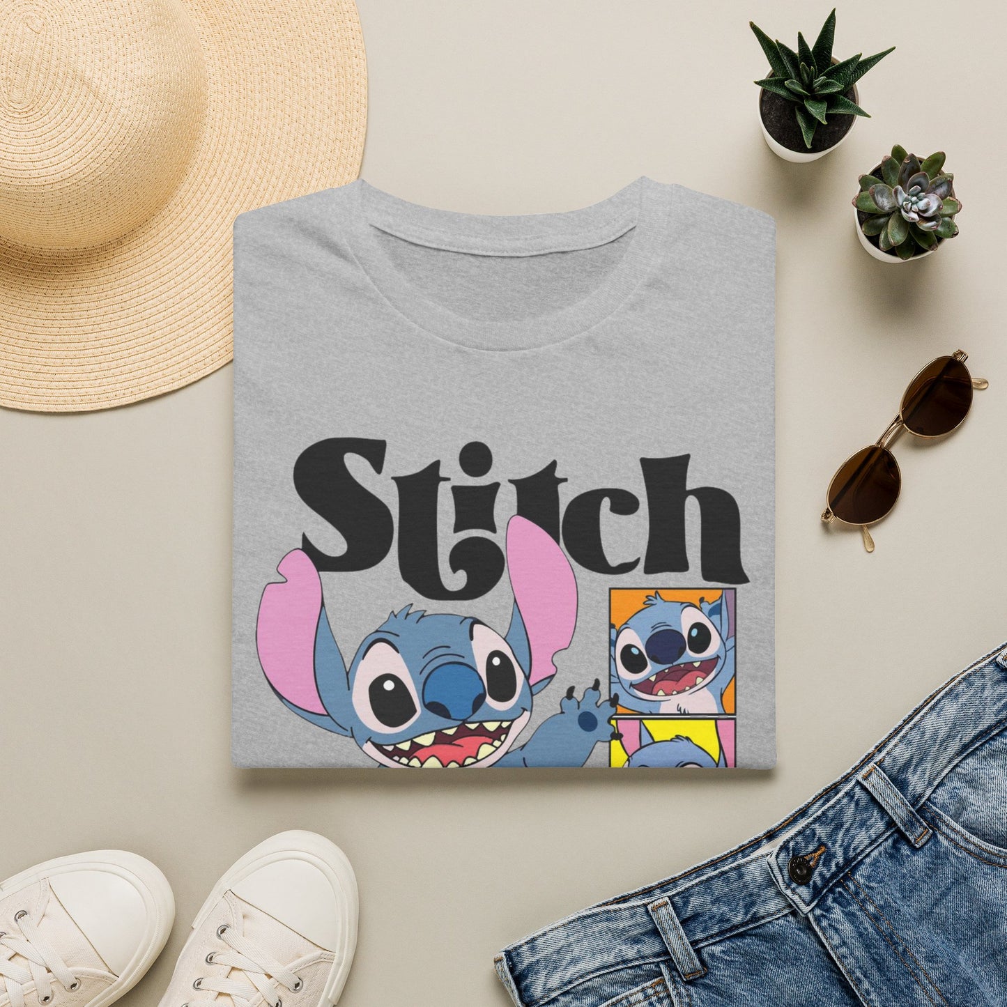 Camiseta de dibujos animados de Stitch — Linda camiseta estampada de Lilo & Stitch