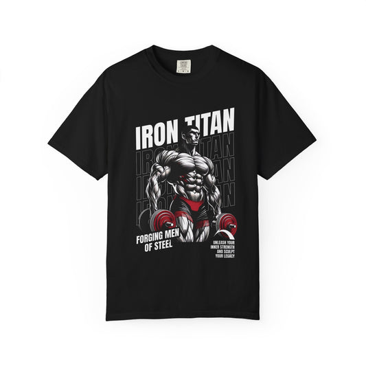 Iron Titan Gym T-Shirt — 'Forging Men of Steel' Bodybuilding Workout Tee