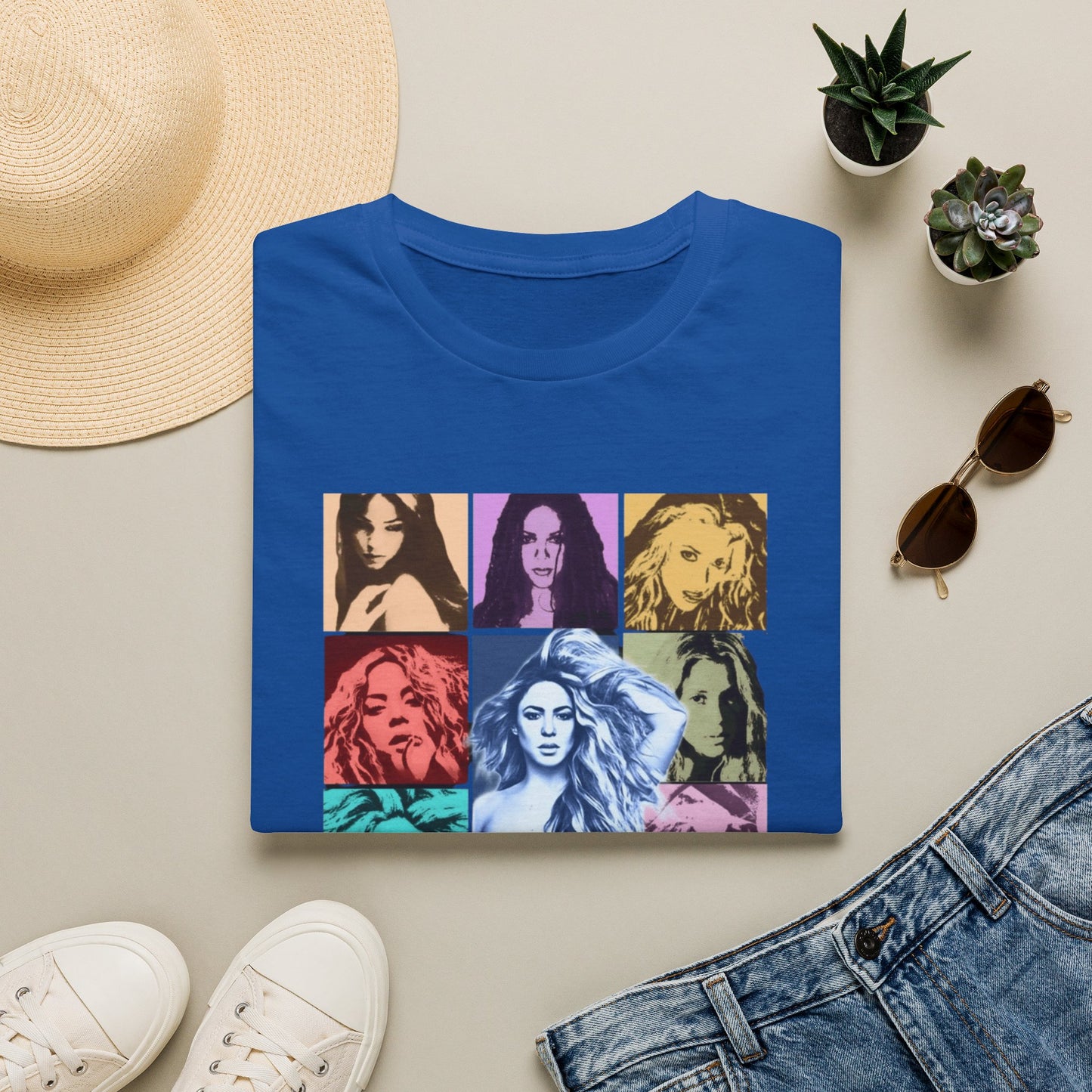 Camiseta Diosa del Pop Art — Camiseta con Retrato de Shakta Colorido
