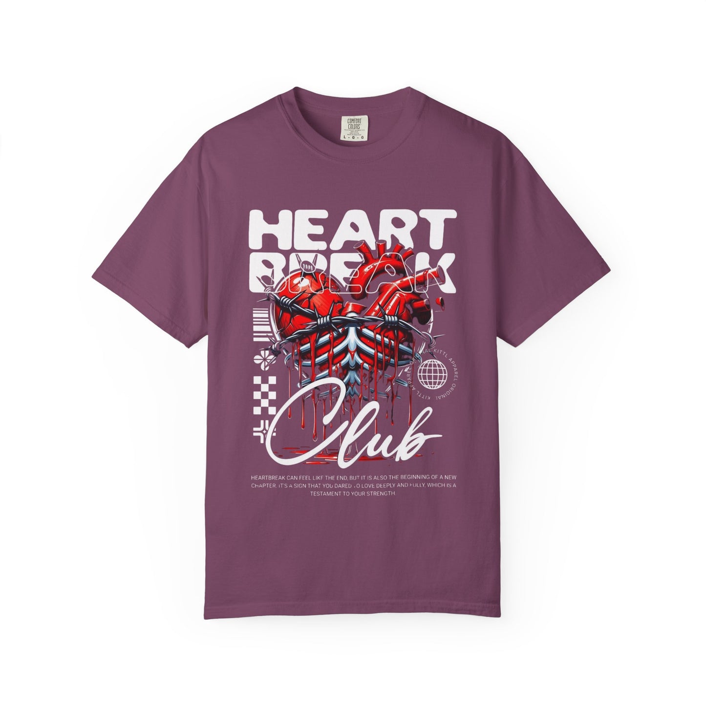 Heart Break Club T-Shirt — Anatomical Red Heart Graphic Tee