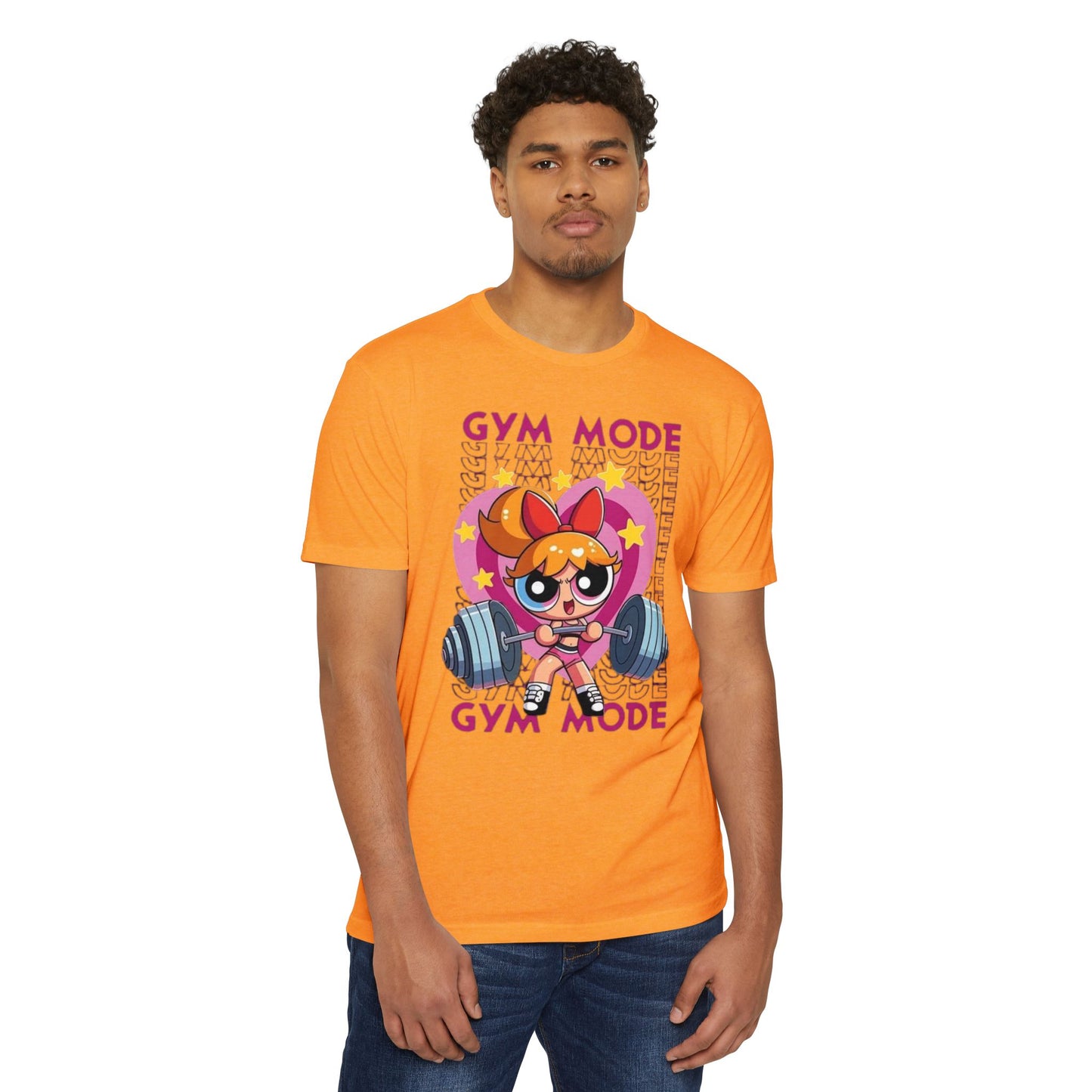 Camiseta de levantamiento de pesas en modo gimnasio — Bonito diseño de Powerlifting de dibujos animados