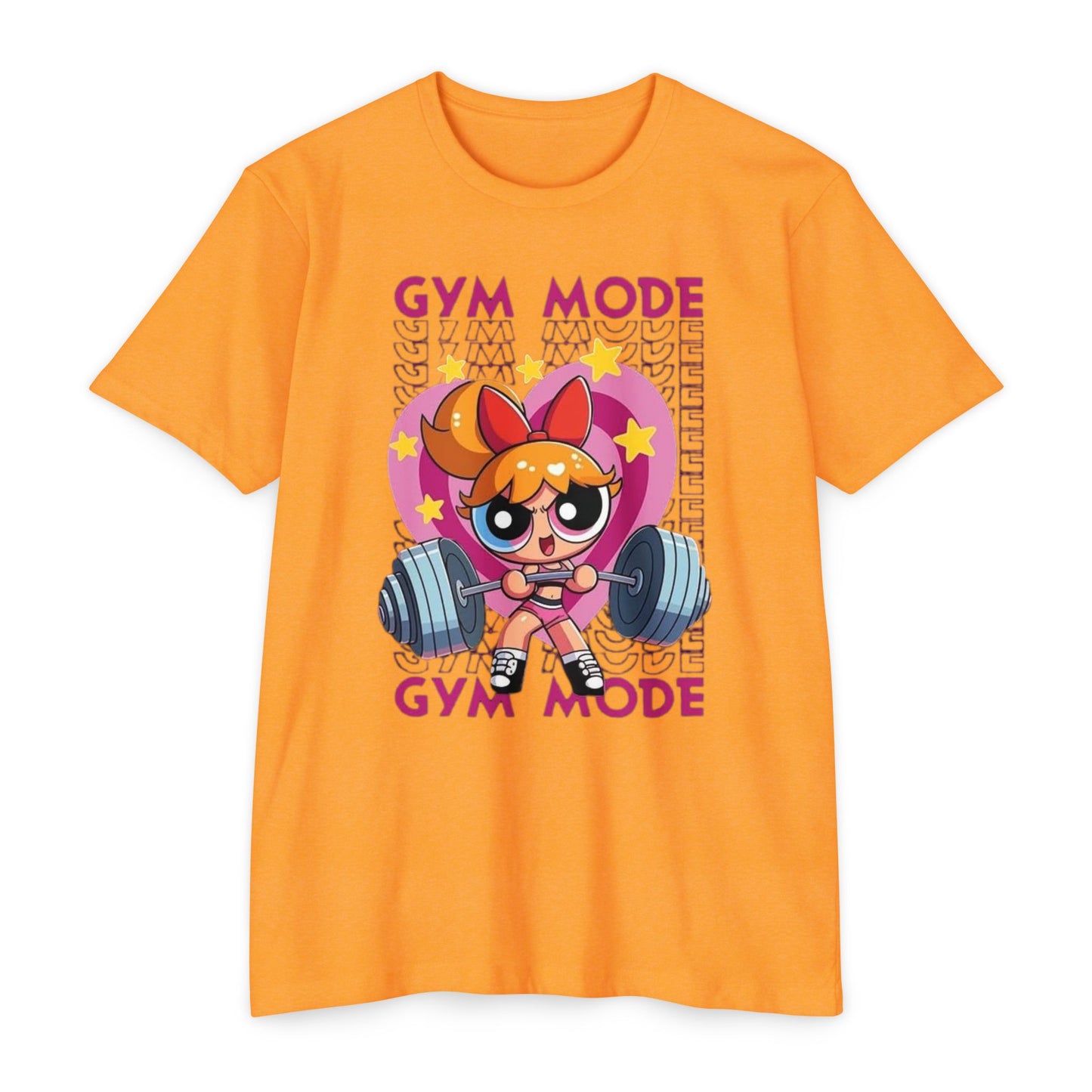 Camiseta de levantamiento de pesas en modo gimnasio — Bonito diseño de Powerlifting de dibujos animados