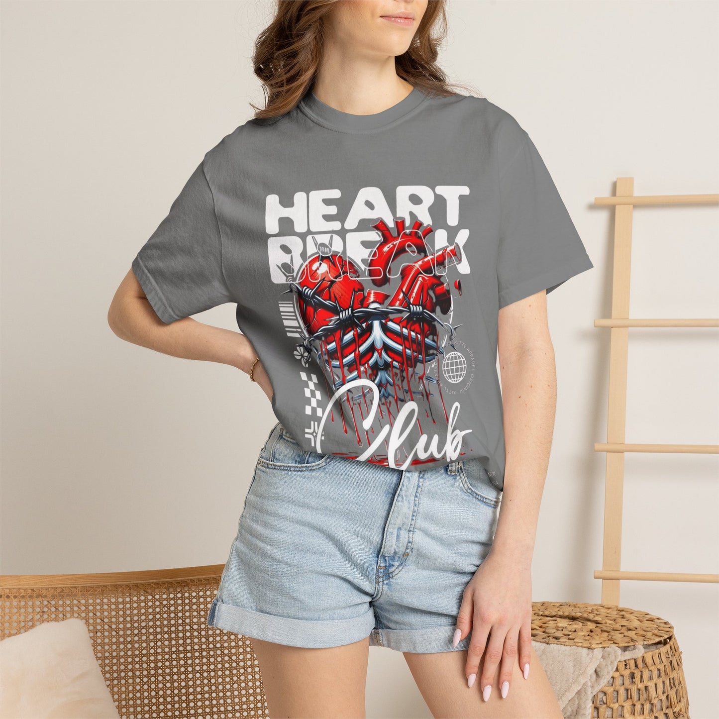 Heart Break Club T-Shirt — Anatomical Red Heart Graphic Tee