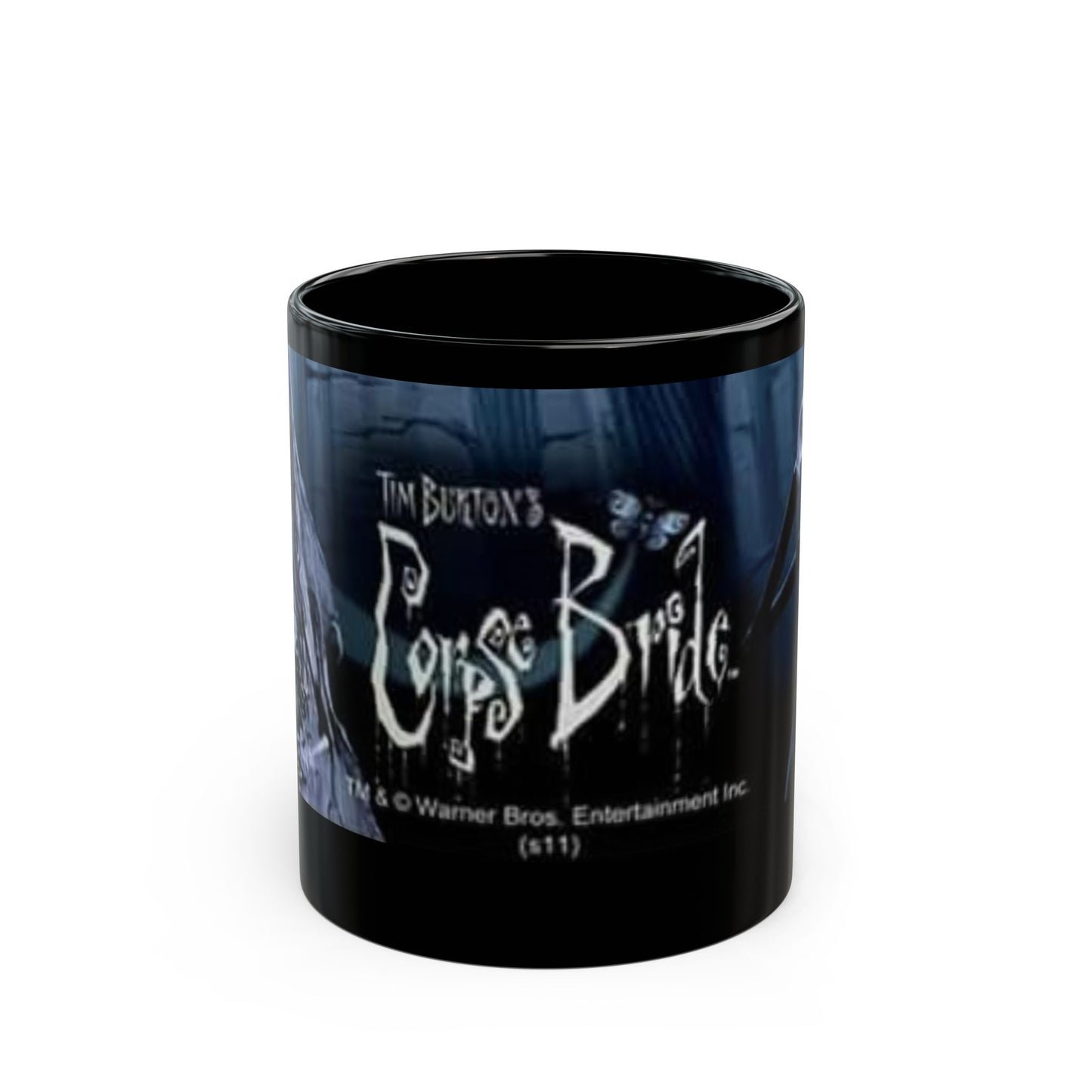 Corpse Bride Black Coffee Mug — Tim Burton Inspired Gothic Movie Collectible (11oz, 15oz)