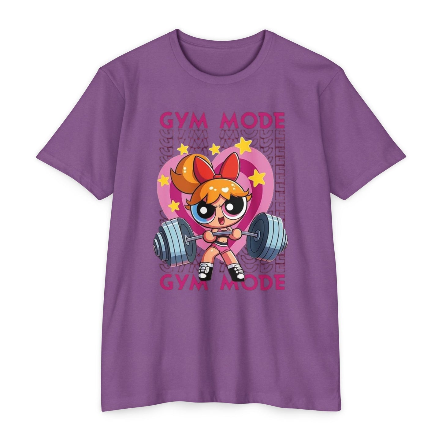 Camiseta de levantamiento de pesas en modo gimnasio — Bonito diseño de Powerlifting de dibujos animados