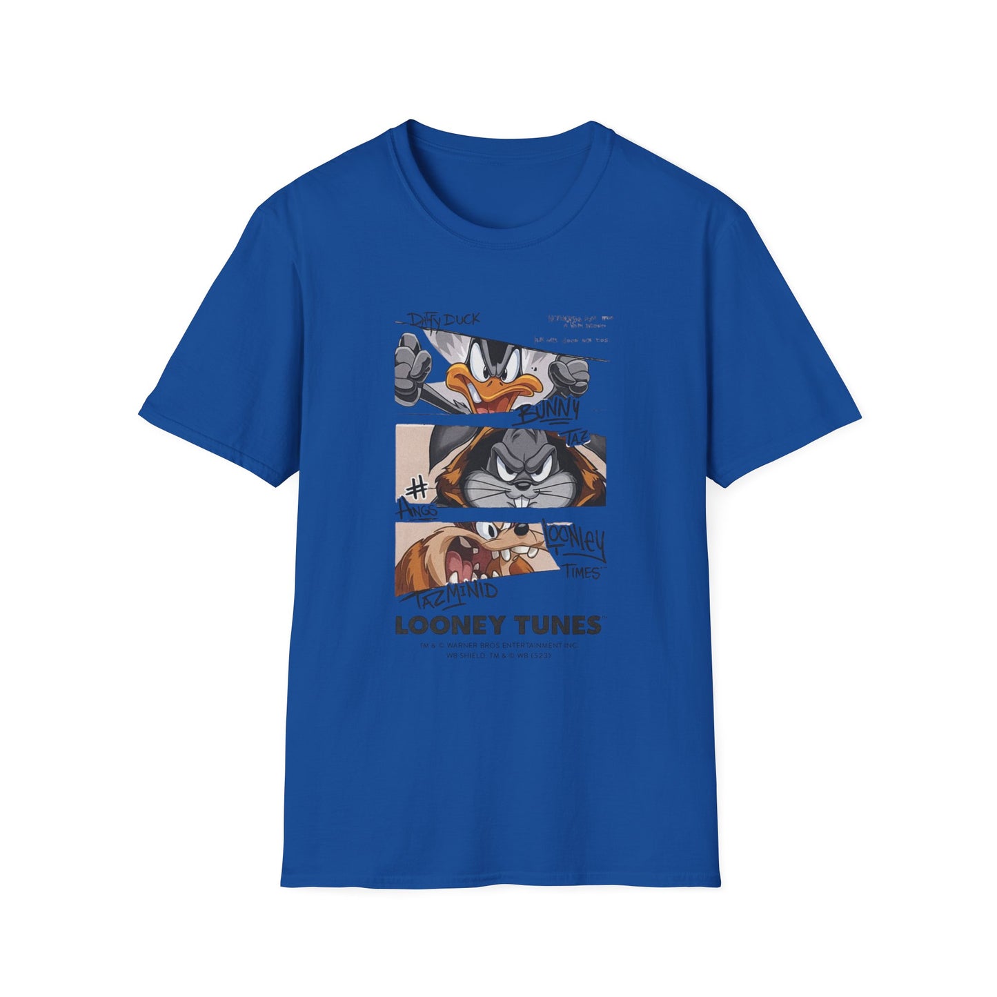 Camiseta con Panel de Fotos Policiales de Looney Tunes — Camiseta Gráfica del Pato Lucas y Bugs Bunny