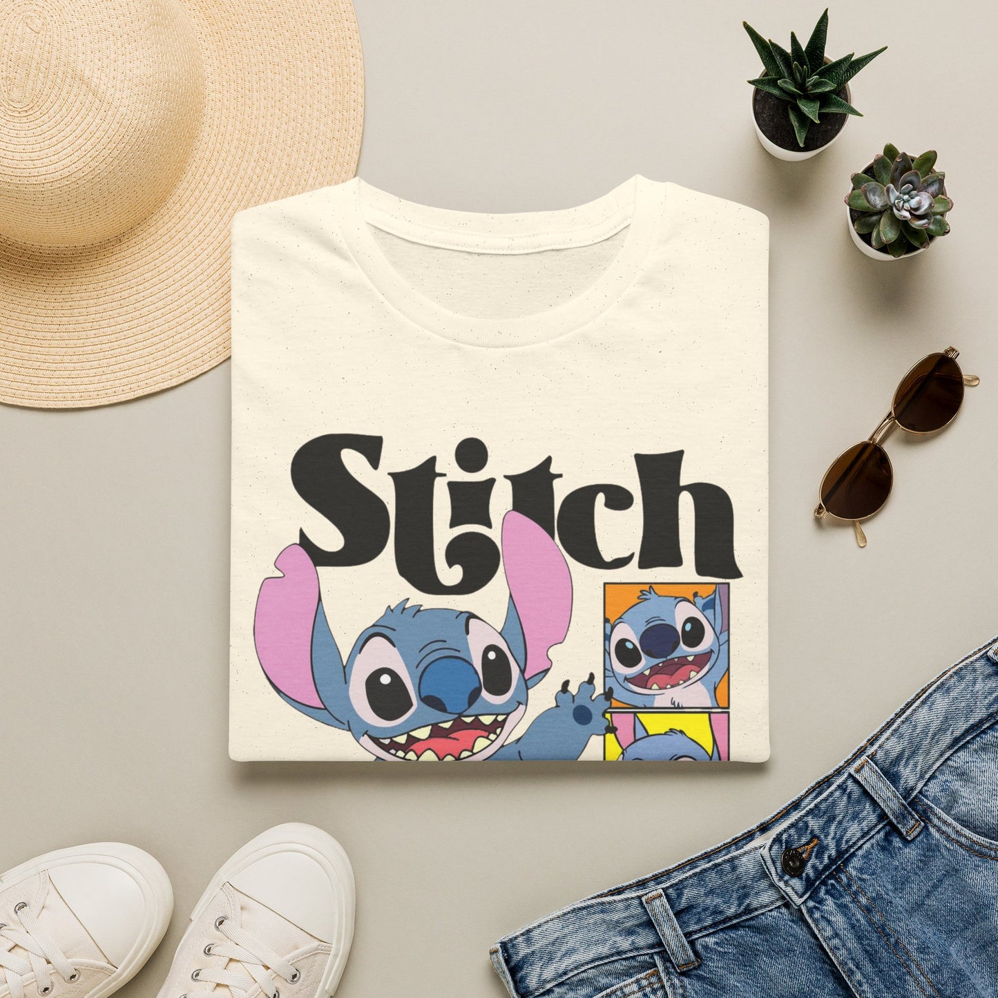 Camiseta de dibujos animados de Stitch — Linda camiseta estampada de Lilo & Stitch
