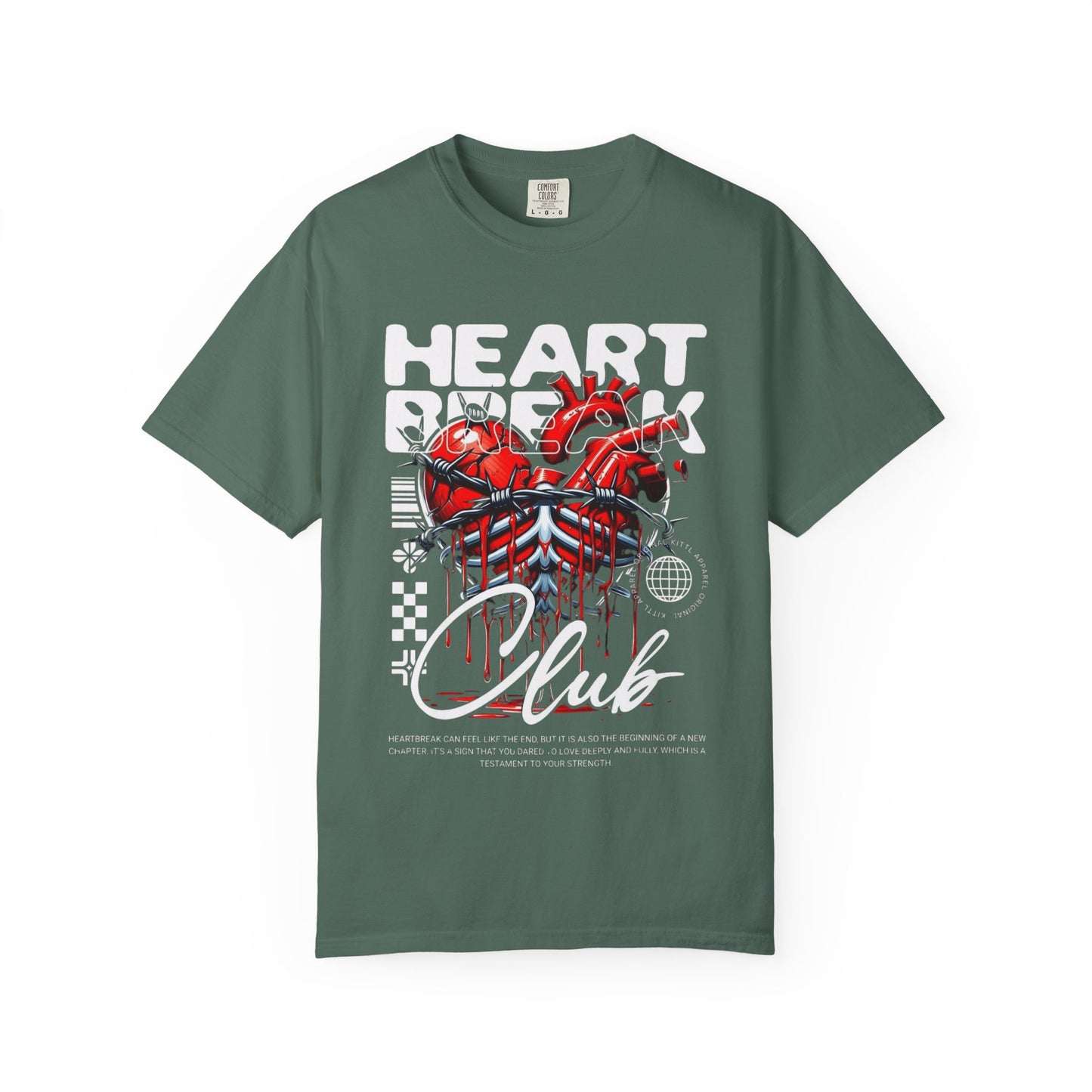 Heart Break Club T-Shirt — Anatomical Red Heart Graphic Tee