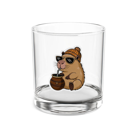Quokka Chill 10oz Rocks Glass — Cute Quokka with Coconut Drink
