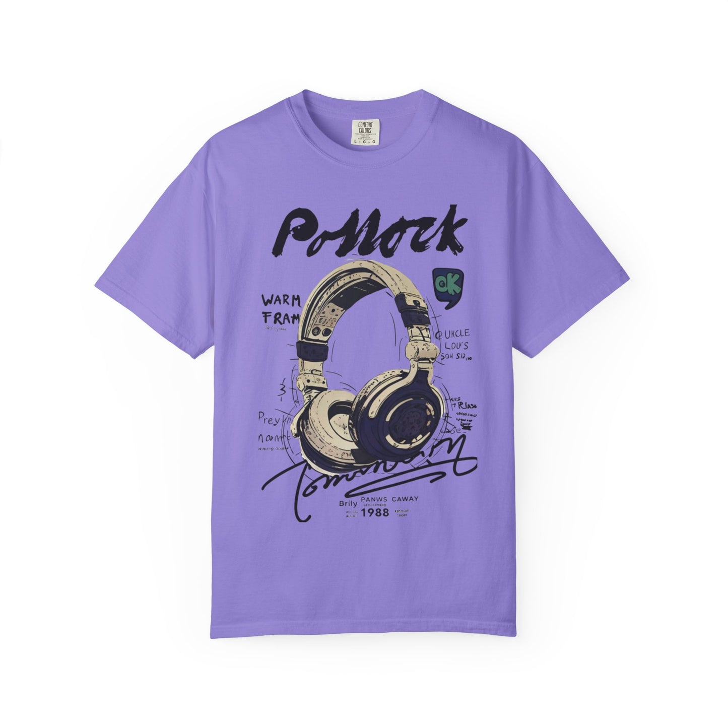 Vintage Headphones T-Shirt — Retro Music Graphic Tee ("P-Mock" Design)