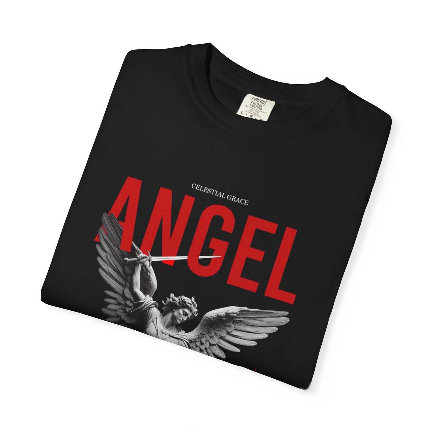 Angel Statue Graphic T-Shirt — Vintage Gothic Angel Design