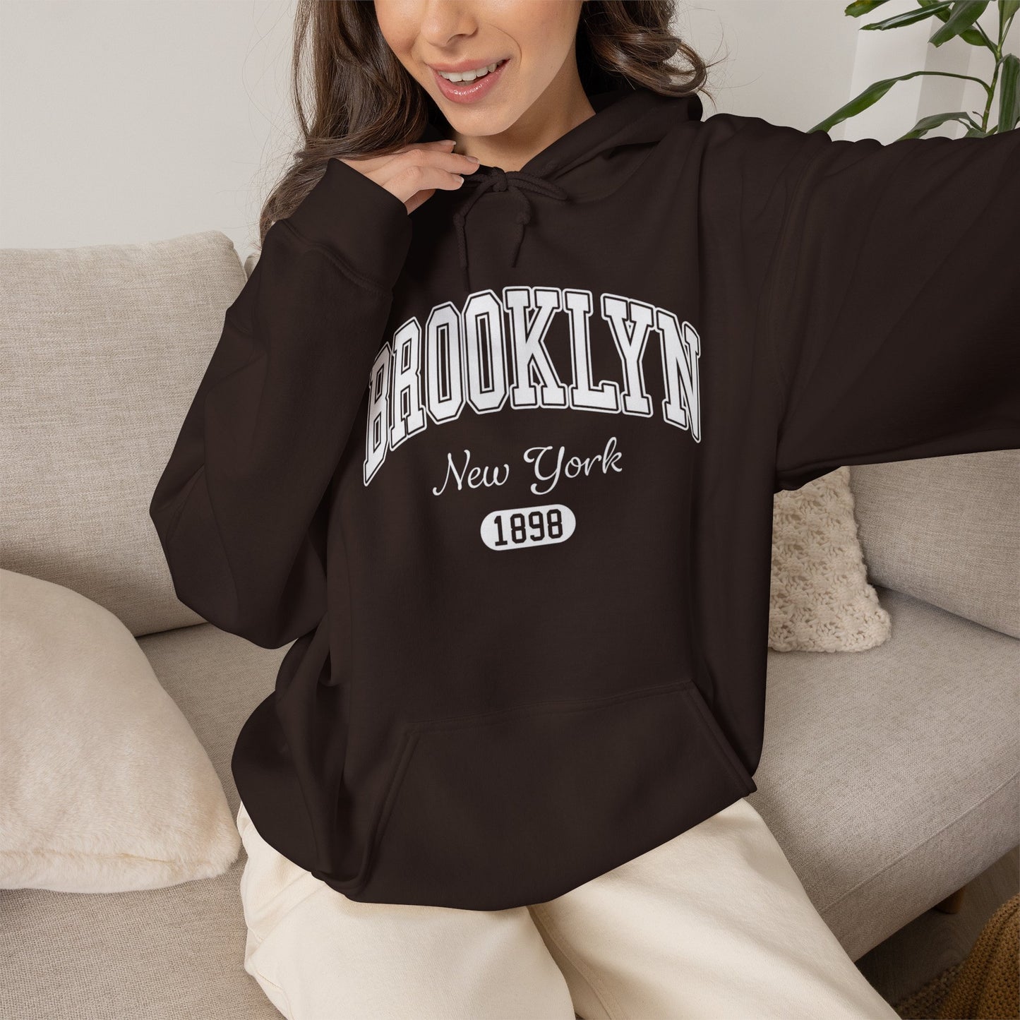 Brooklyn Hooded Sweatshirt – New York 1898 Vintage City Hoodie