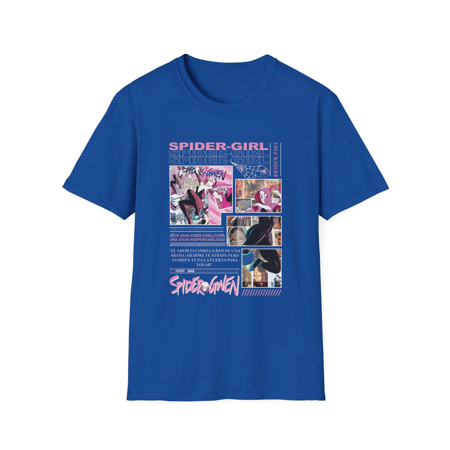 Camiseta con viñeta de cómic de Spider-Gwen - Camiseta retro rosa con diseño de Spider-Girl