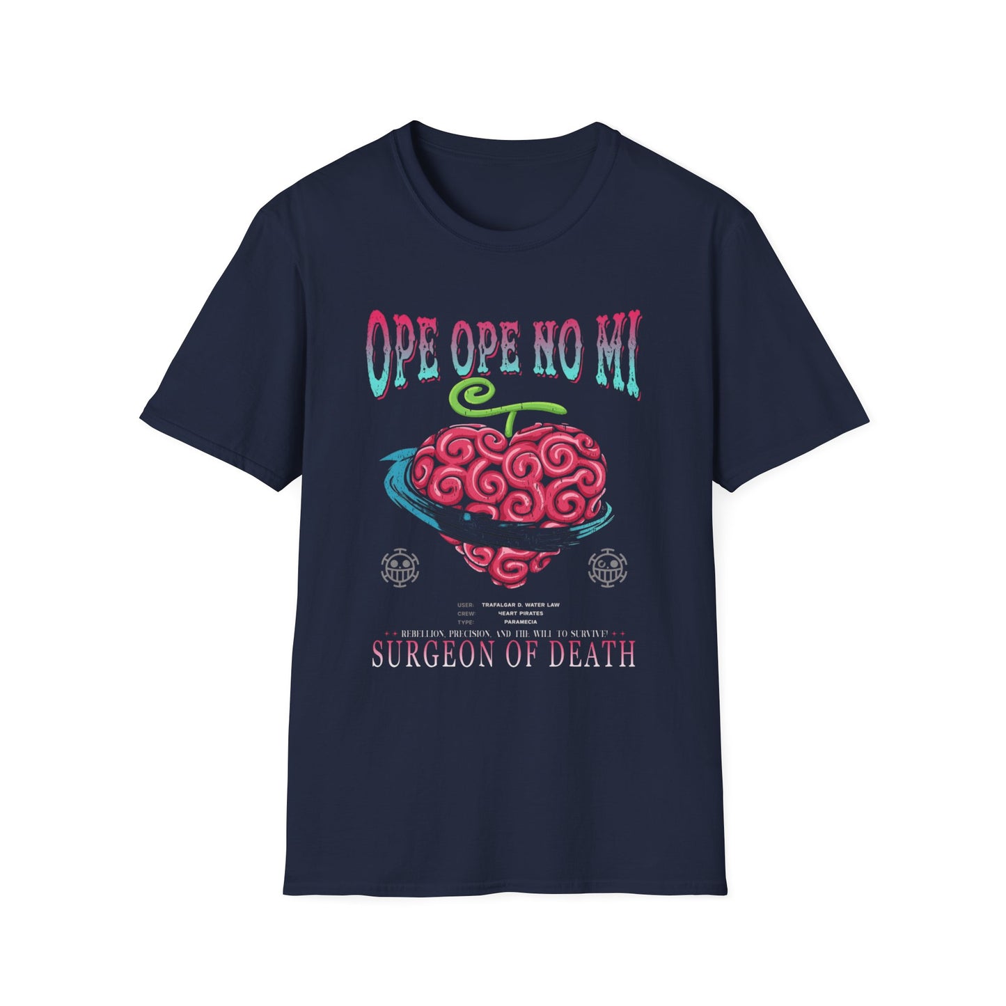 Camiseta de la fruta del diablo Ope Ope no Mi — Camiseta de anime del Cirujano de la Muerte pirata