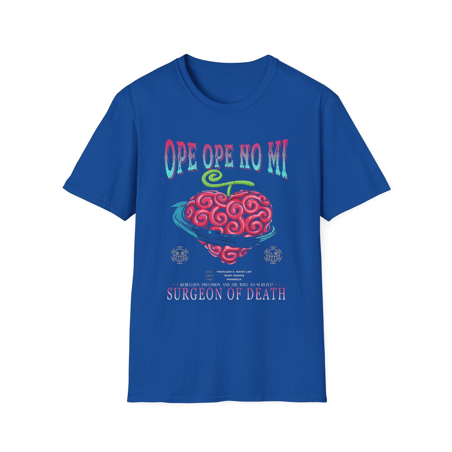 Camiseta de la fruta del diablo Ope Ope no Mi — Camiseta de anime del Cirujano de la Muerte pirata