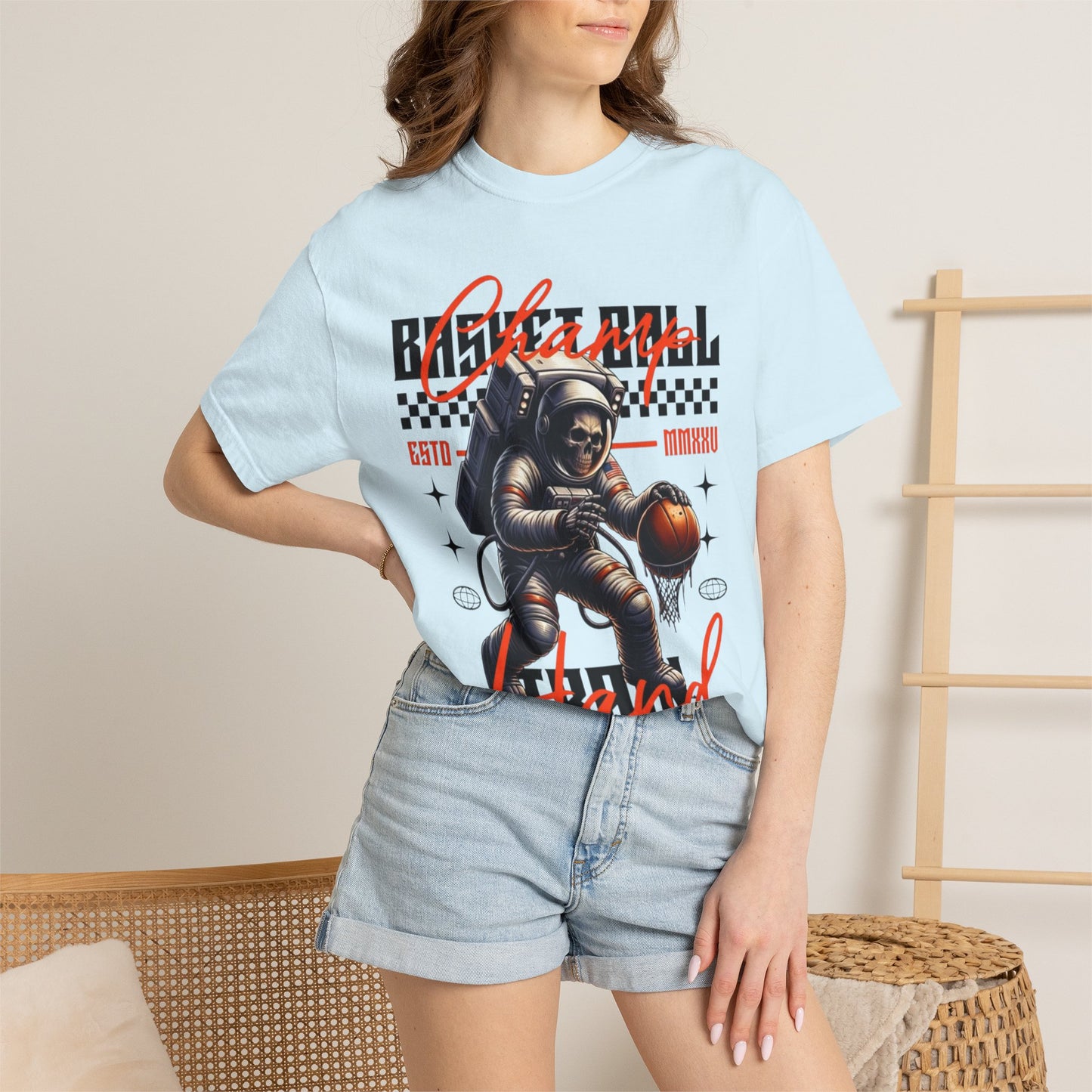 Astronaut Basketball T-Shirt — Vintage Space Hoops Graphic Tee