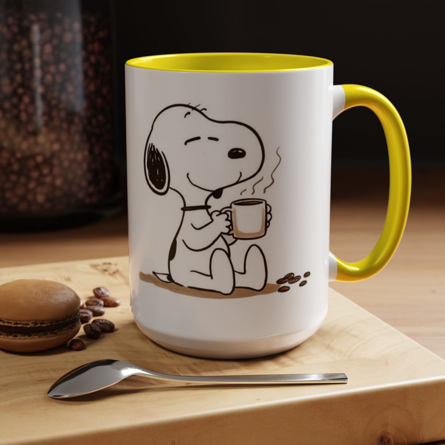 Snoopy Coffee Mug – Cute Peanuts Character Accent Ceramic Mug (11/15 oz)