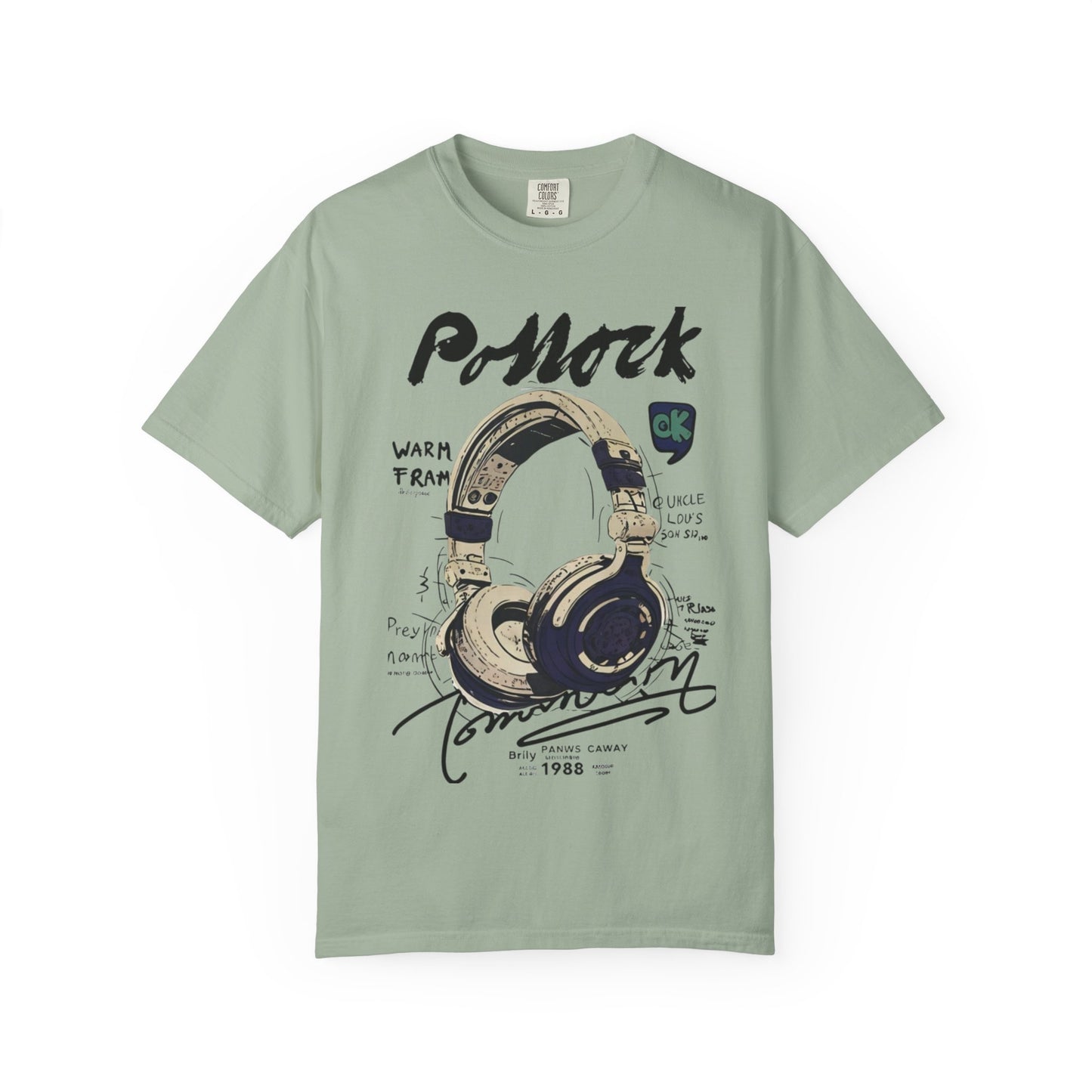 Vintage Headphones T-Shirt — Retro Music Graphic Tee ("P-Mock" Design)