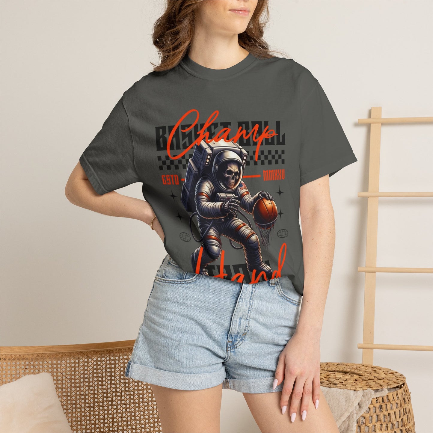 Astronaut Basketball T-Shirt — Vintage Space Hoops Graphic Tee
