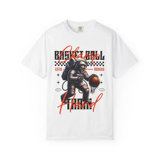 Astronaut Basketball T-Shirt — Vintage Space Hoops Graphic Tee