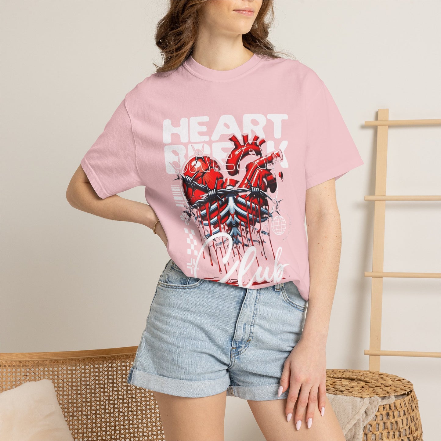 Heart Break Club T-Shirt — Anatomical Red Heart Graphic Tee