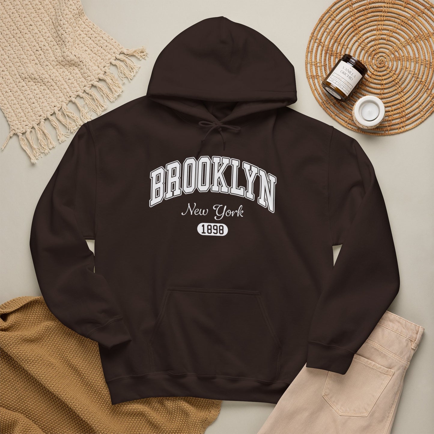 Brooklyn Hooded Sweatshirt – New York 1898 Vintage City Hoodie