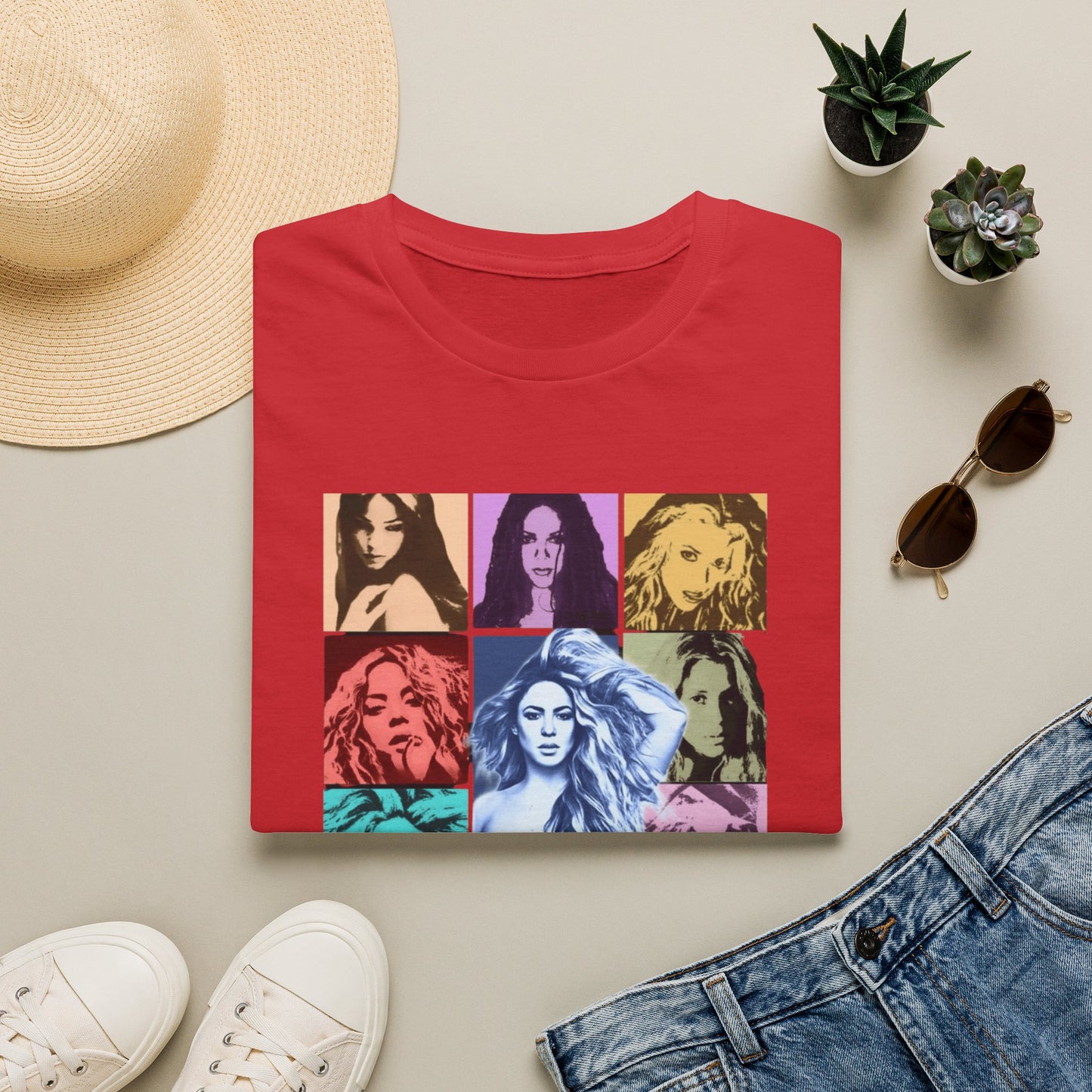 Camiseta Diosa del Pop Art — Camiseta con Retrato de Shakta Colorido
