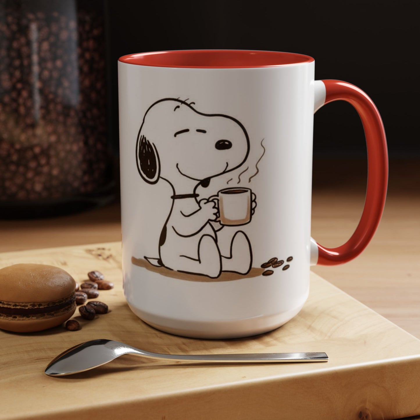 Snoopy Coffee Mug – Cute Peanuts Character Accent Ceramic Mug (11/15 oz)