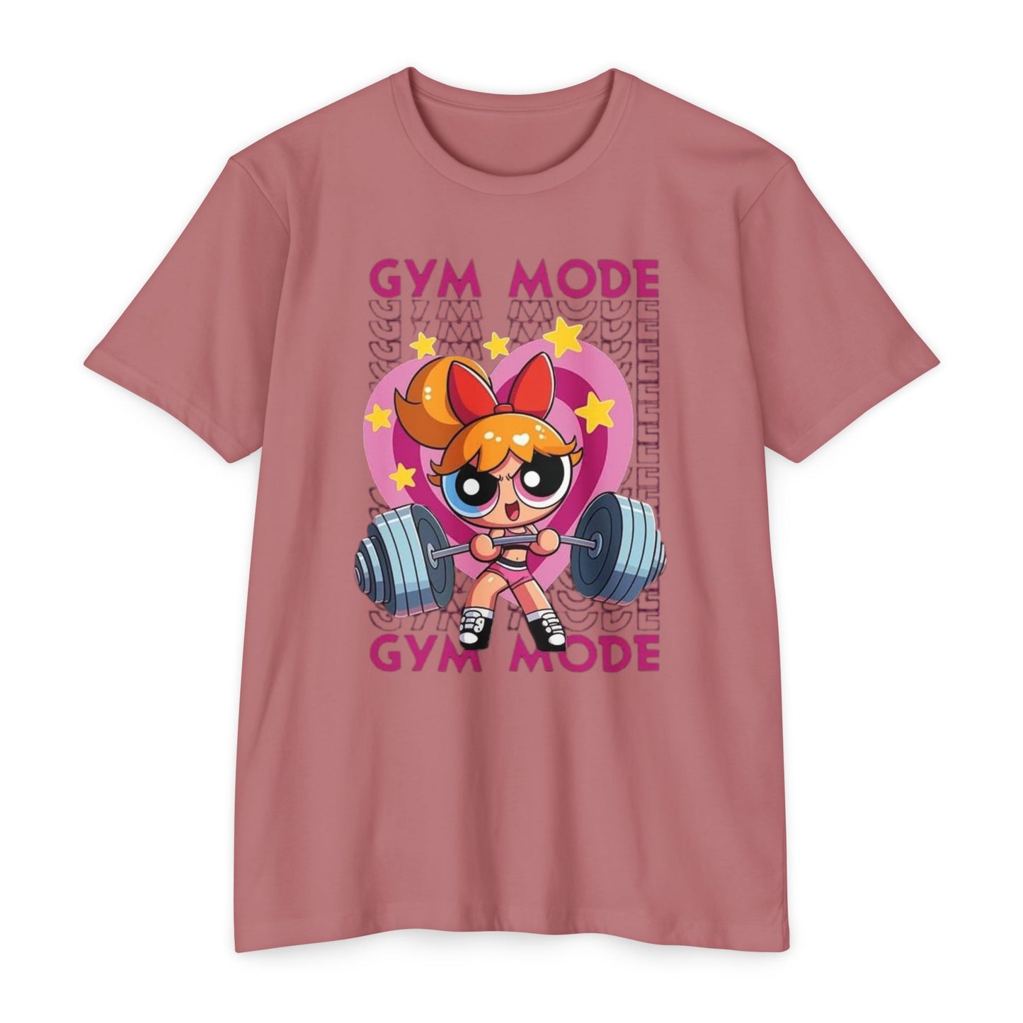 Camiseta de levantamiento de pesas en modo gimnasio — Bonito diseño de Powerlifting de dibujos animados