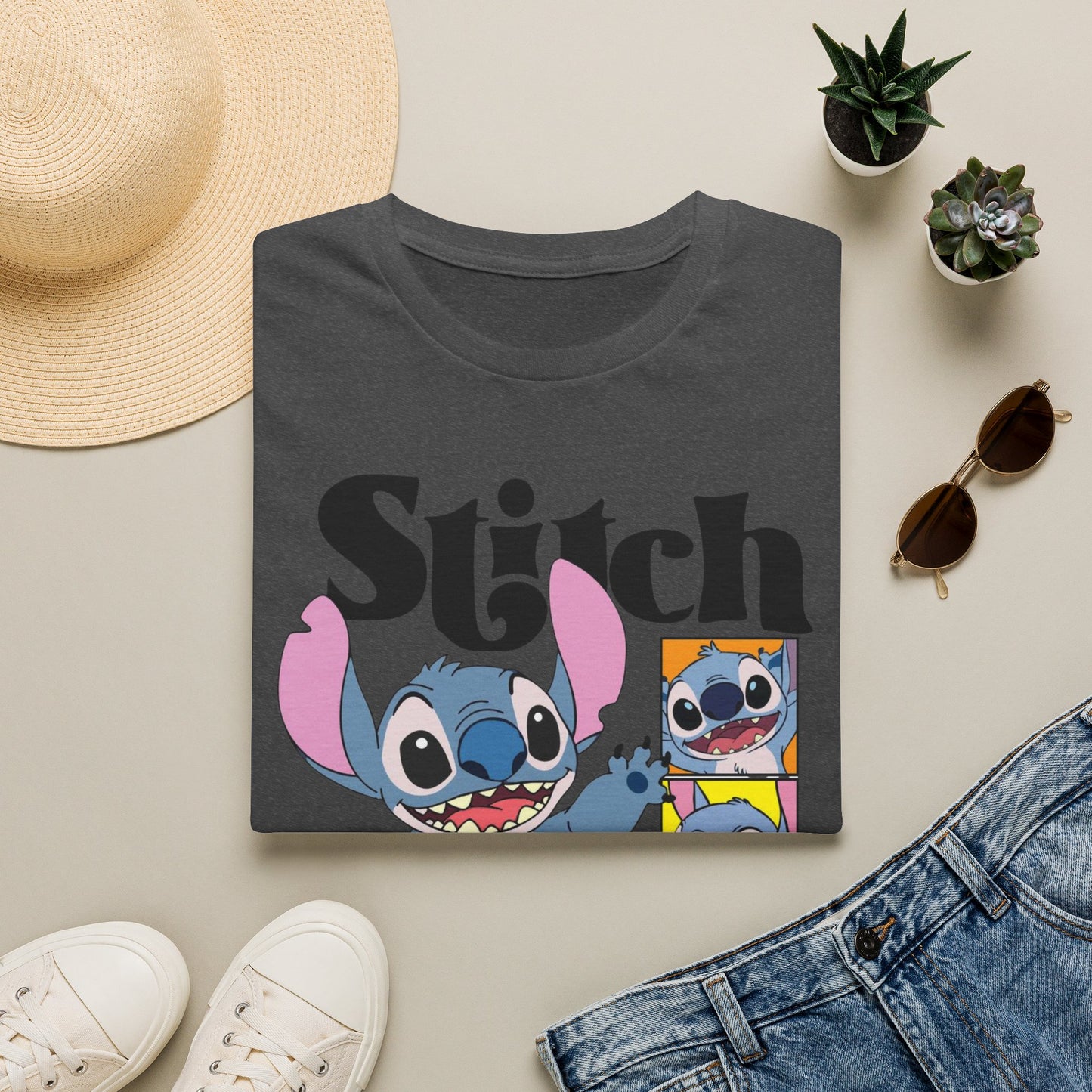 Camiseta de dibujos animados de Stitch — Linda camiseta estampada de Lilo & Stitch