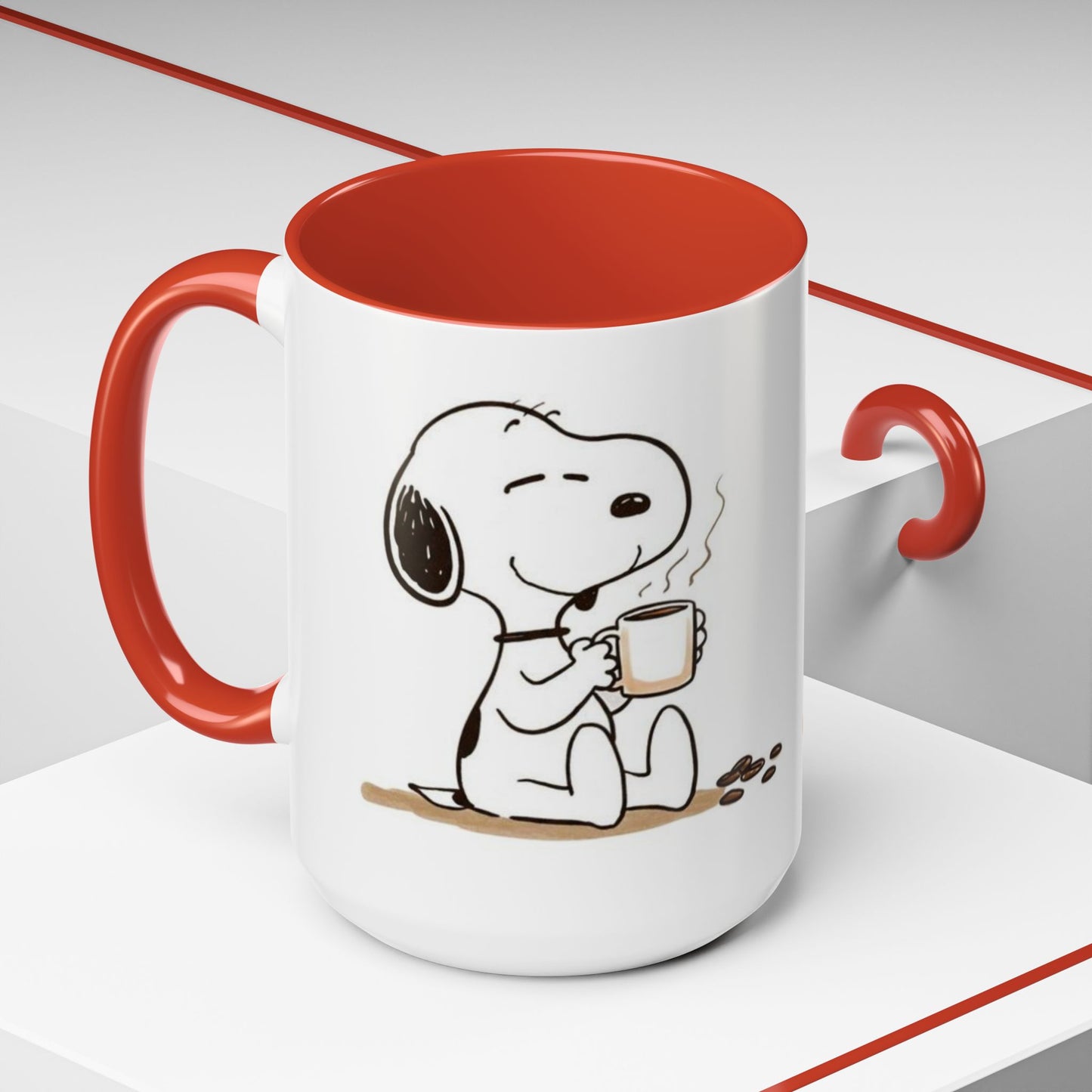 Snoopy Coffee Mug – Cute Peanuts Character Accent Ceramic Mug (11/15 oz)