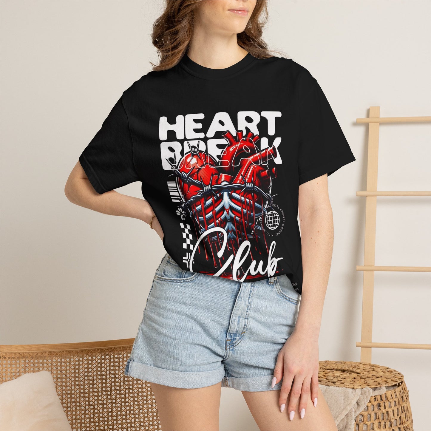 Heart Break Club T-Shirt — Anatomical Red Heart Graphic Tee