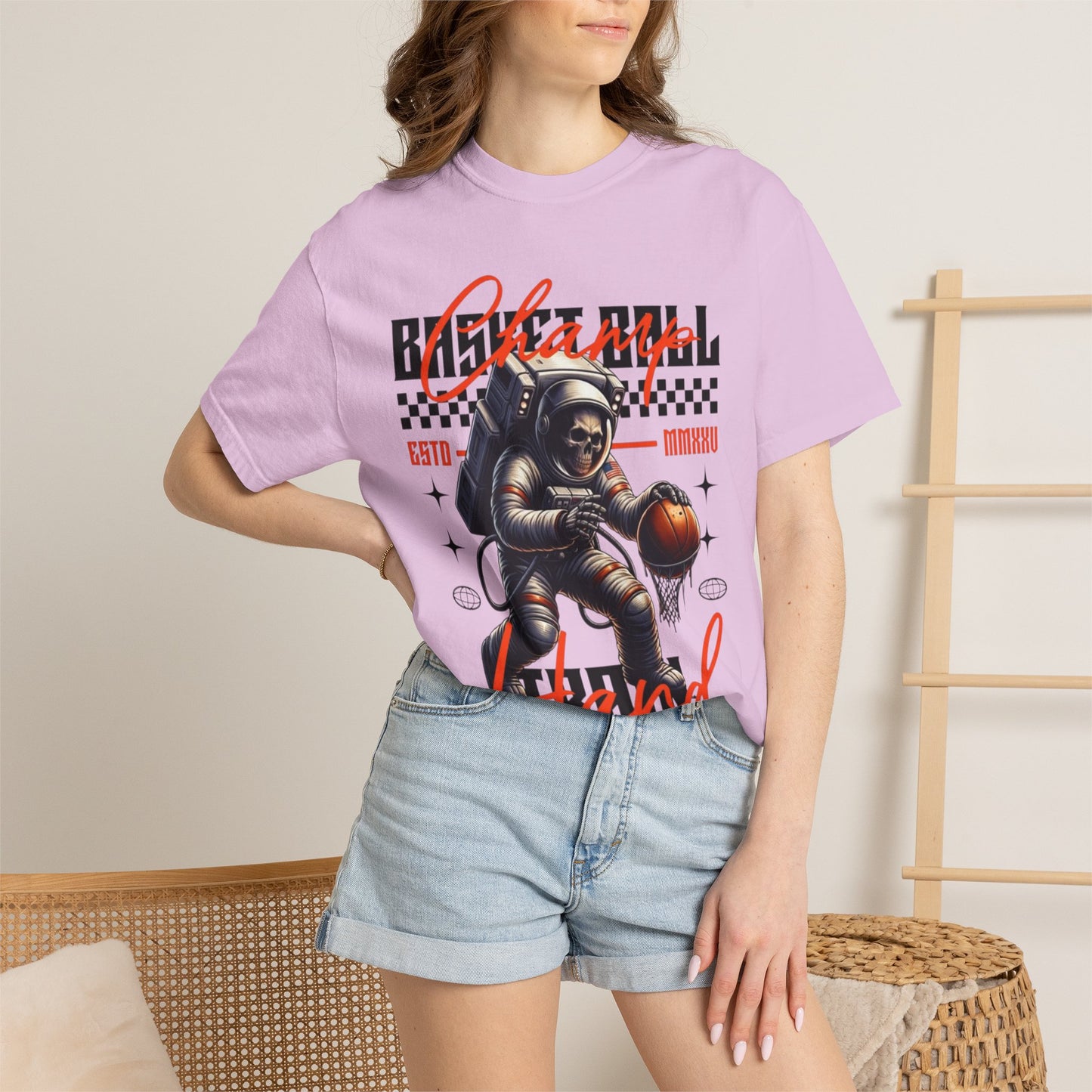 Astronaut Basketball T-Shirt — Vintage Space Hoops Graphic Tee