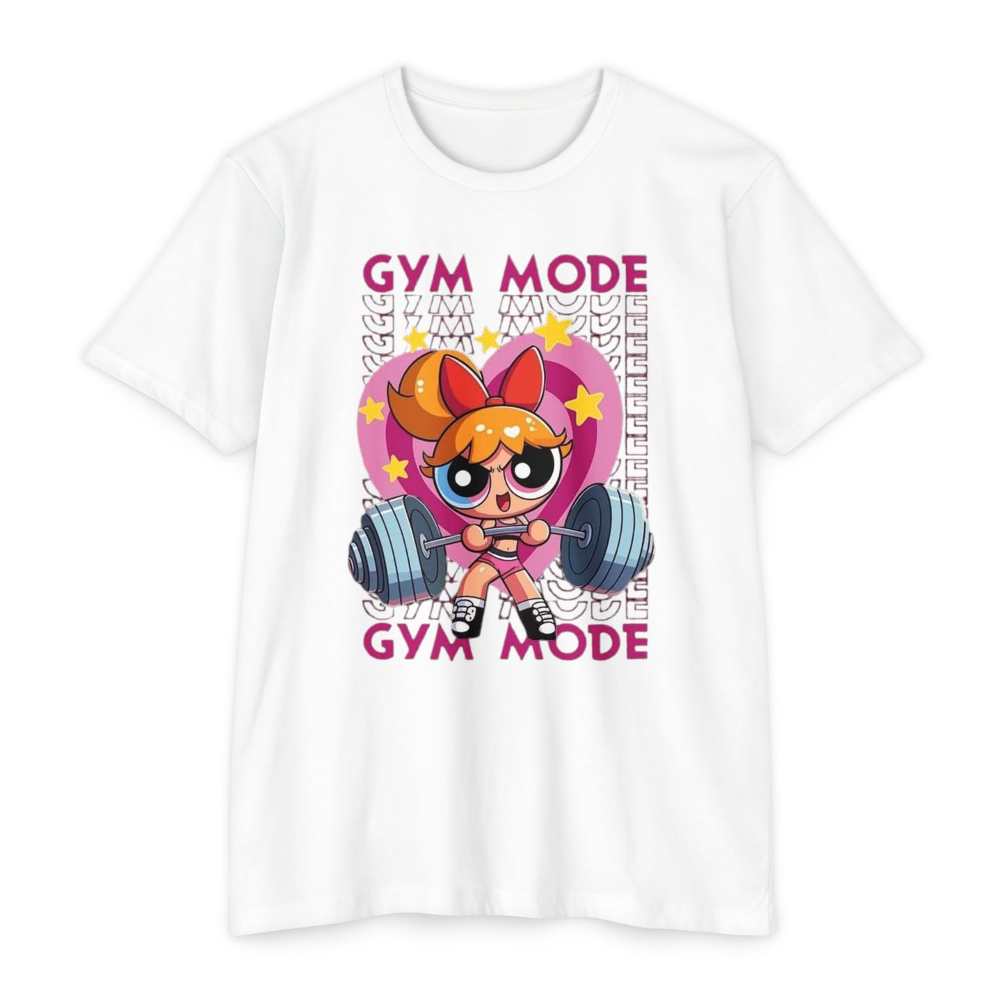 Camiseta de levantamiento de pesas en modo gimnasio — Bonito diseño de Powerlifting de dibujos animados