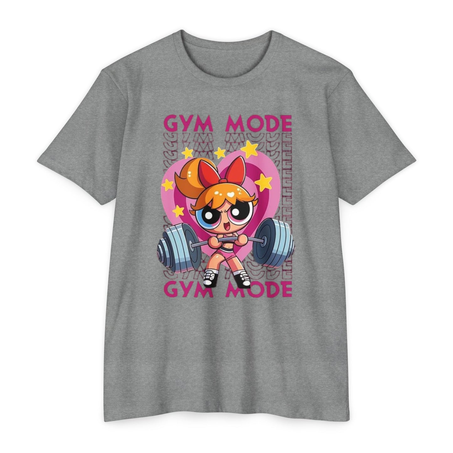 Camiseta de levantamiento de pesas en modo gimnasio — Bonito diseño de Powerlifting de dibujos animados