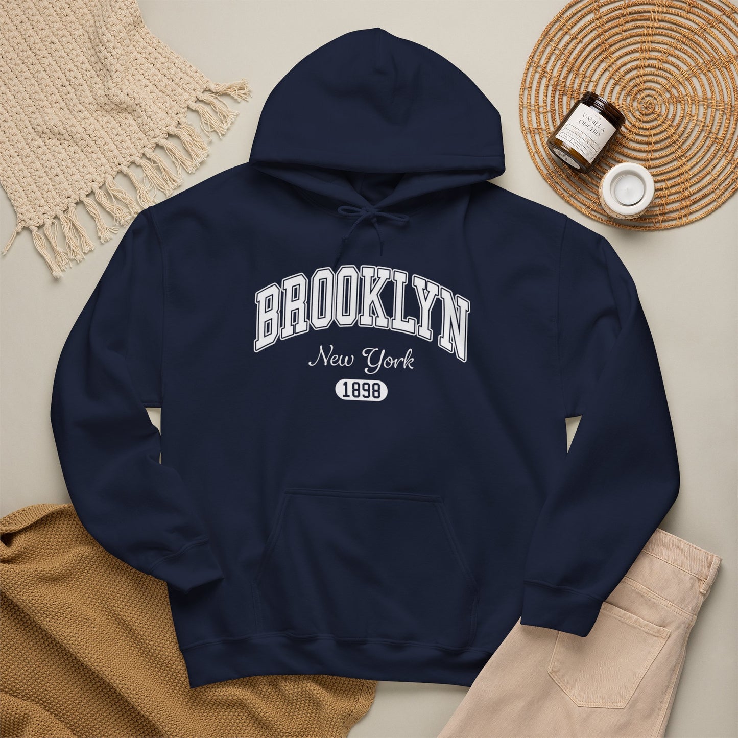 Brooklyn Hooded Sweatshirt – New York 1898 Vintage City Hoodie