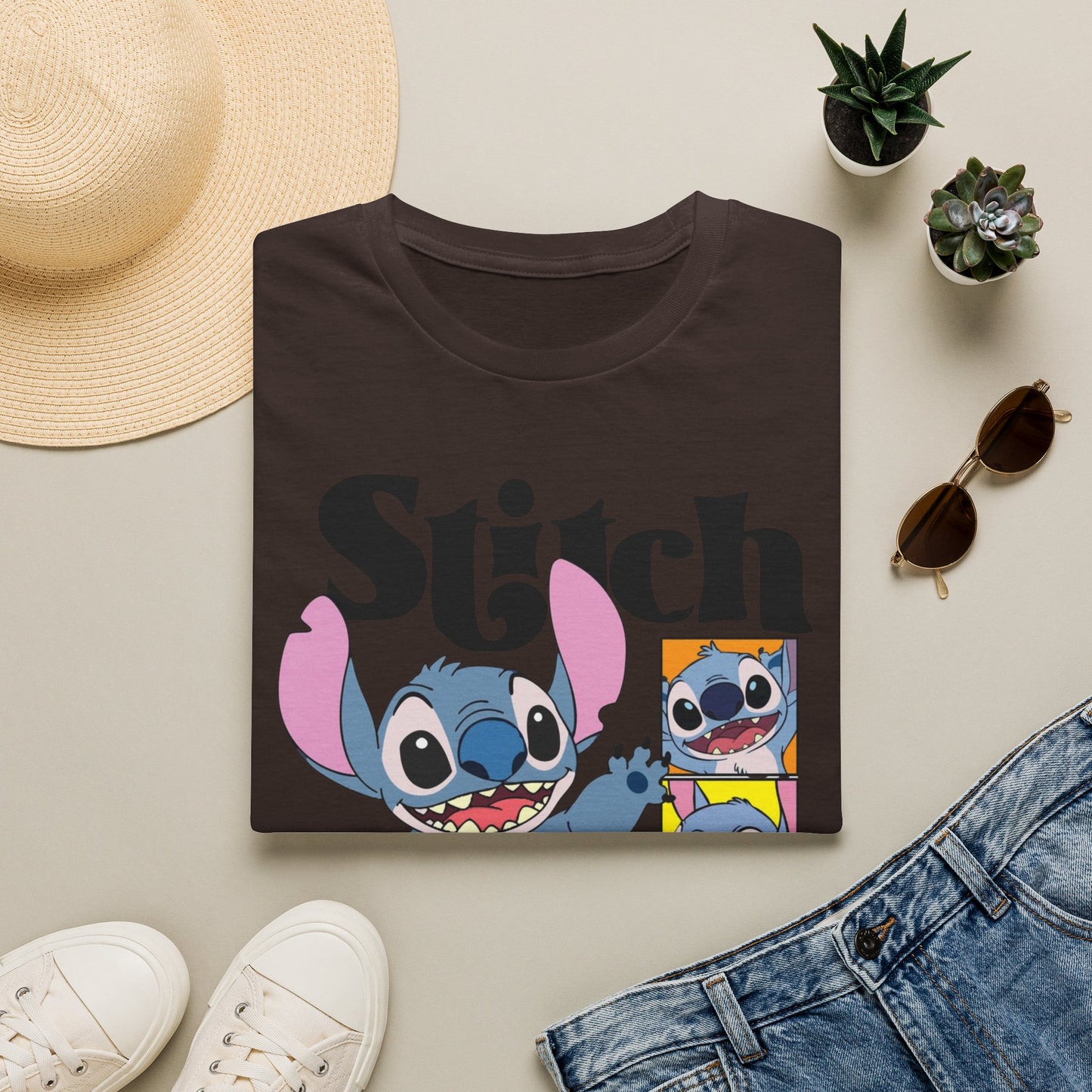 Camiseta de dibujos animados de Stitch — Linda camiseta estampada de Lilo & Stitch