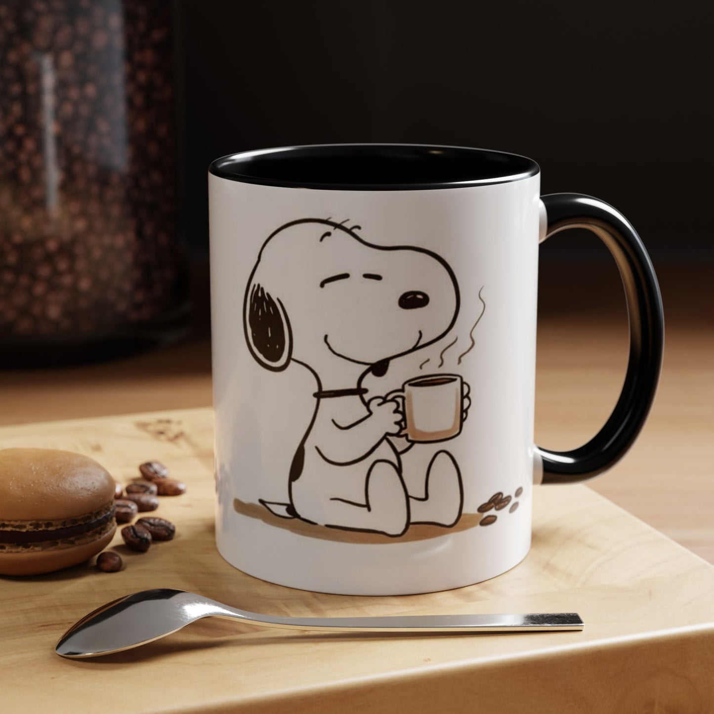 Snoopy Coffee Mug – Cute Peanuts Character Accent Ceramic Mug (11/15 oz)