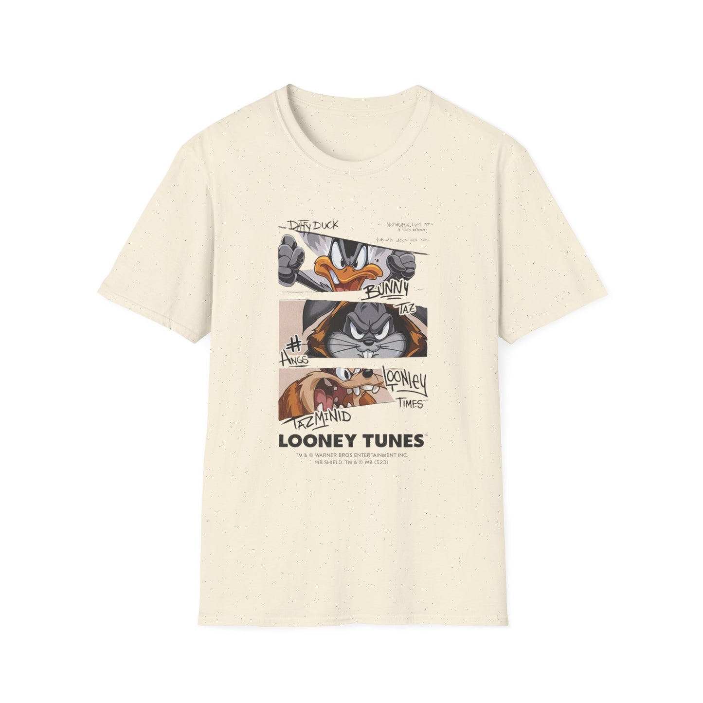 Camiseta con Panel de Fotos Policiales de Looney Tunes — Camiseta Gráfica del Pato Lucas y Bugs Bunny